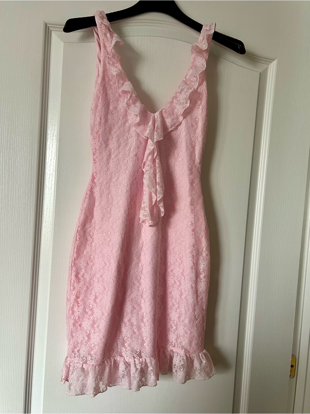 Take A Bow Lace Mini Dress Baby Pink - Picture 4 of 6